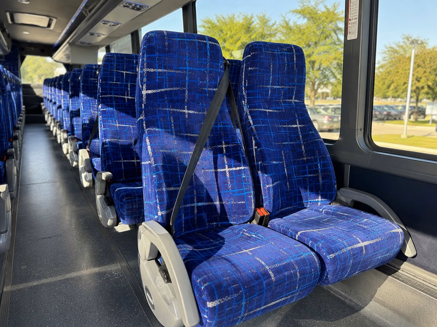 56 passenger charter bus interior